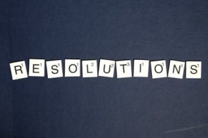 Resolutions spelled with letter tiles
